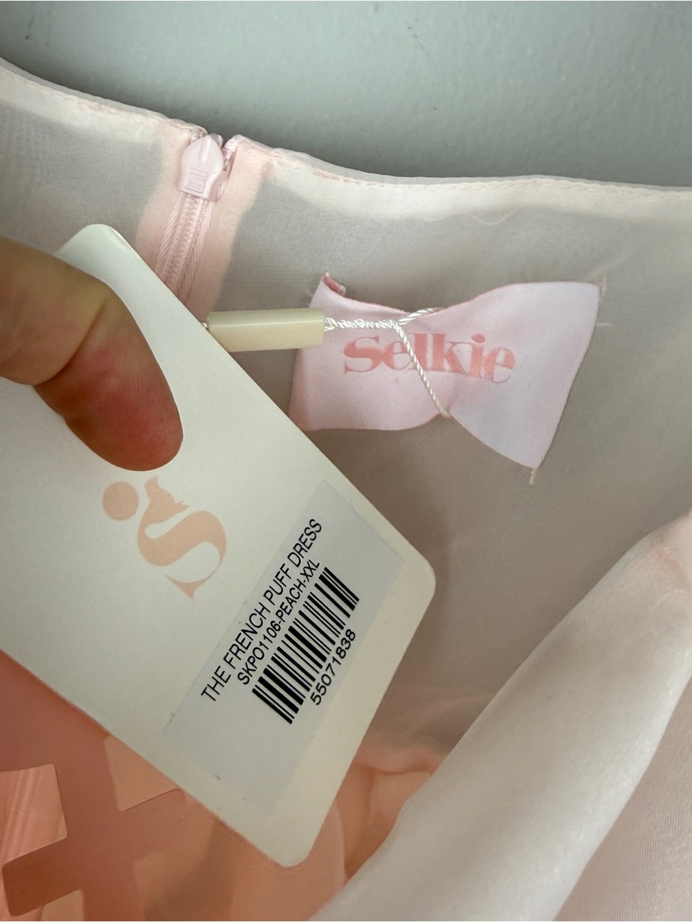 Selkie Pink Sheer French Puffy Midi Dress - Picture 6 of 7
